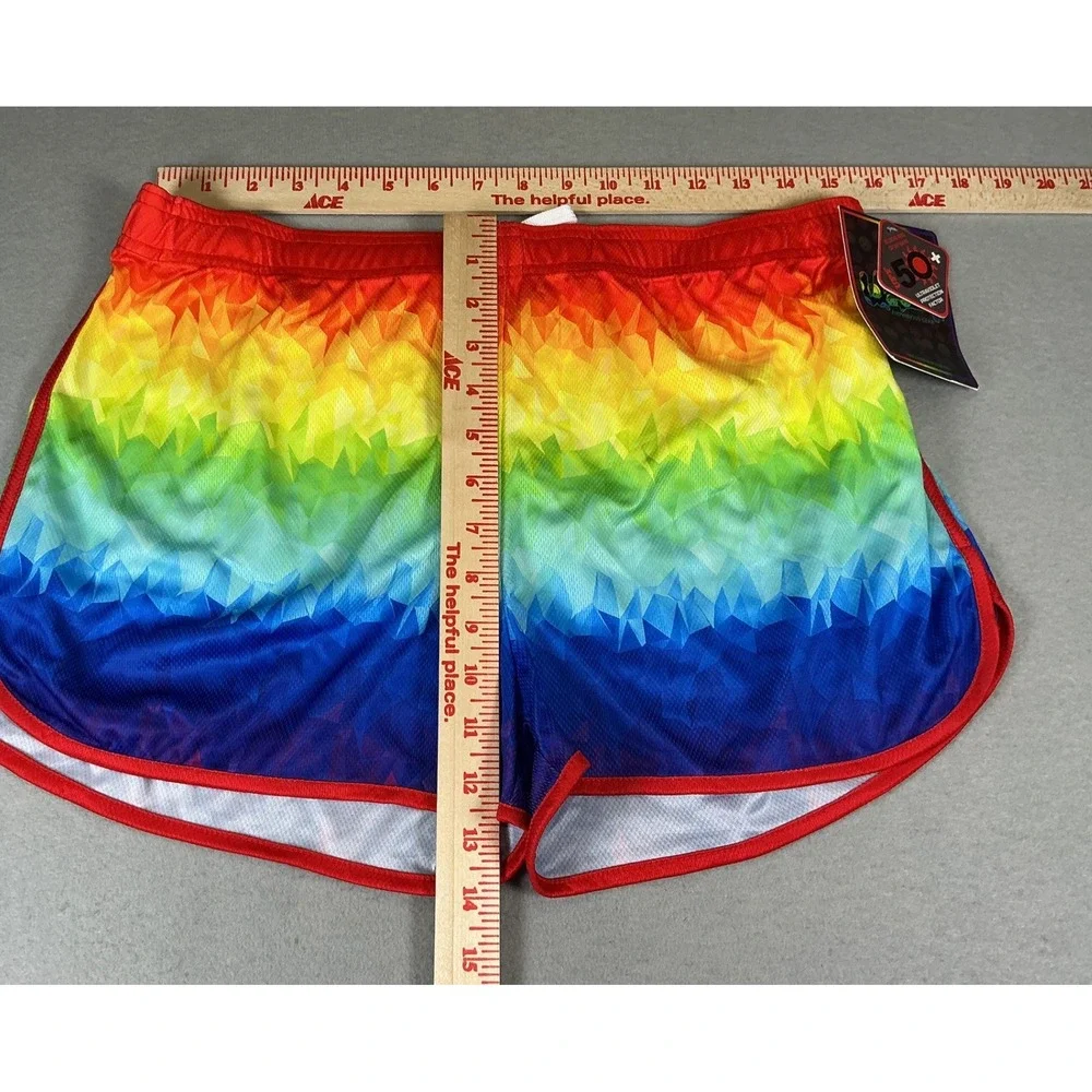 Uzzi Amphibious Gear‎ Rainbow Pride Swim Shorts Large UPF 50 Quick Dry NWT